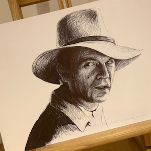 Alan Grant Jurassic Park - Original Pen Artwork by Chris Kay