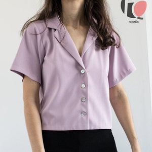 Cozy blouse sewing pattern Lapel collar shirt pattern for women Buttoned Geller Blouse 9 SIZES Digital PDF Sewing pattern image 10