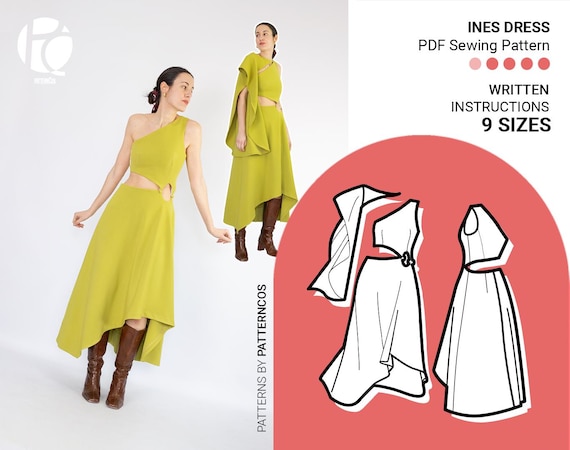 silk asymmetrical dress Yvette Slip Maxi Dress With Asymmetrical Hem / Sage | MESHKI main image 1