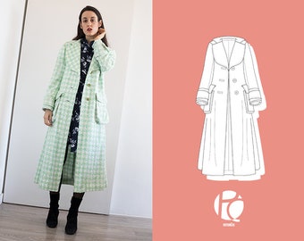 long patterned coat