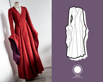 Medieval dress Melisandre inspired | Cosplay Sewing Pattern