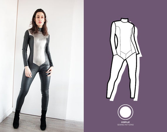 Bodysuit / Zentai Superhero Girl Style Cosplay Sewing Pattern 