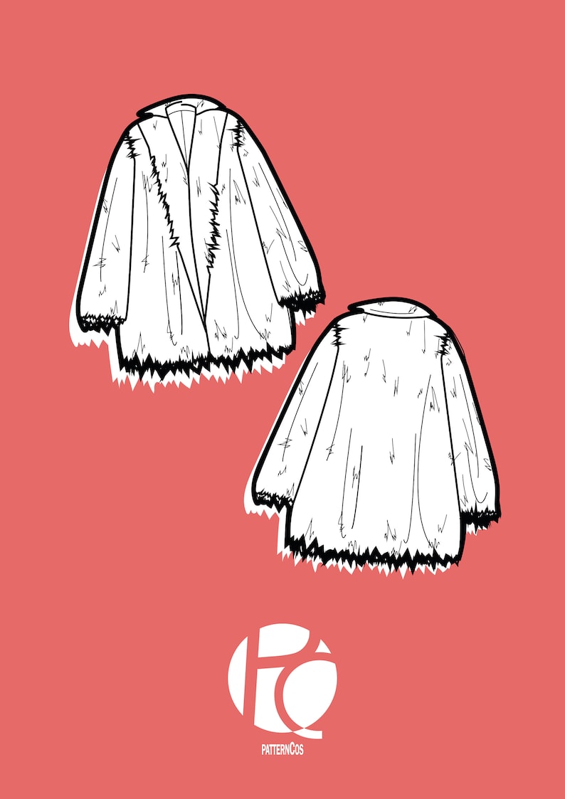 Joseph Fauxfur Oversized Coat 6 SIZES PDF Sewing Pattern Etsy