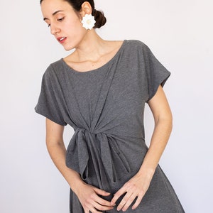 Patrón de vestido midi anudado / Patrón de vestido acampanado para mujer / Patrón de blusa drapeada anudada / Vestido cómodo / 6 TALLAS / Patrón de costura en PDF imagen 7
