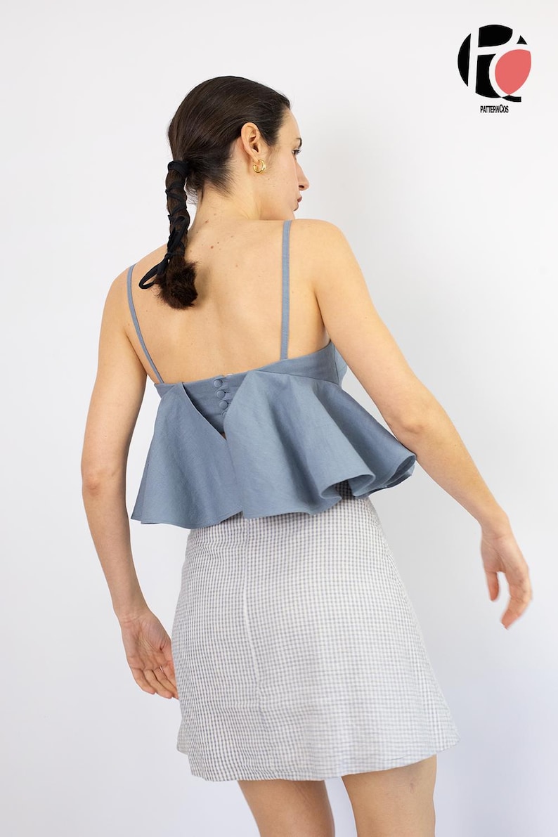 Summer Top Sewing Pattern | Strap Blouse Pattern | Flared Top Pattern ...