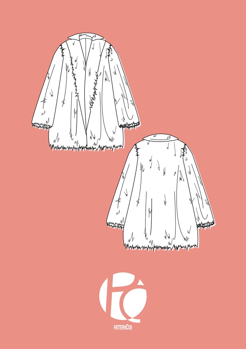 Joseph Fauxfur Oversized Coat 6 SIZES PDF Sewing pattern Etsy