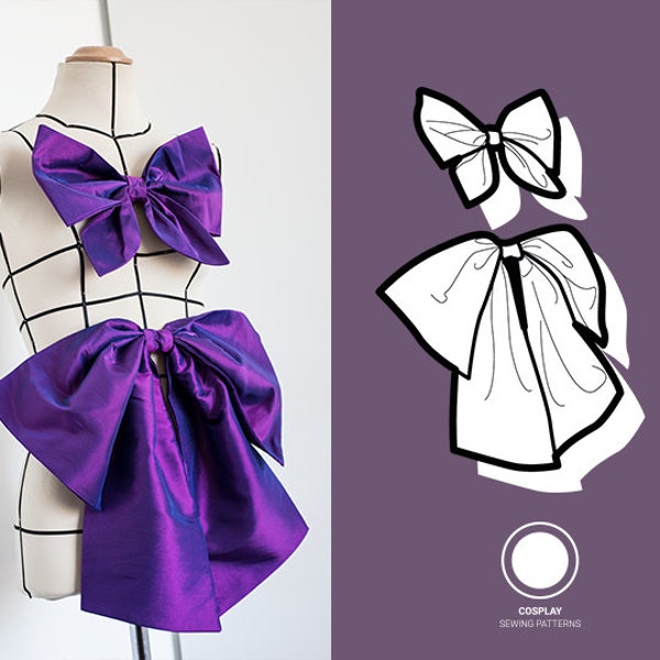 Cute bow pattern for cosplay | 2 different bows!