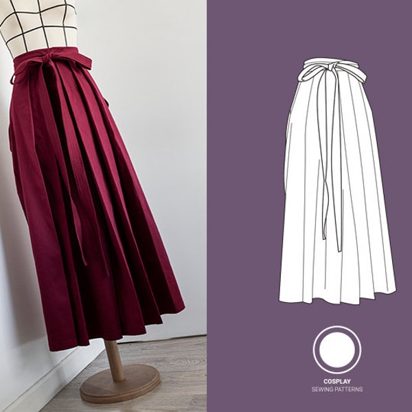 Patron Hakama PDF + tutoriel vidéo | Pour les femmes et les hommes