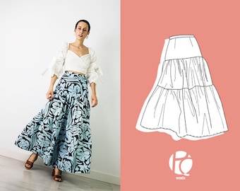 tiered maxi skirt pattern