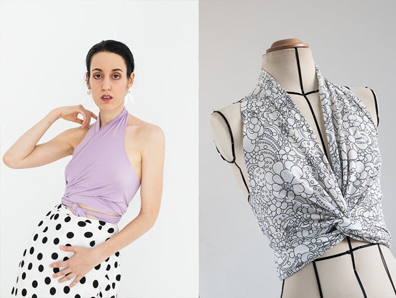 PDF Sewing pattern Easy halter top for knit Etsy