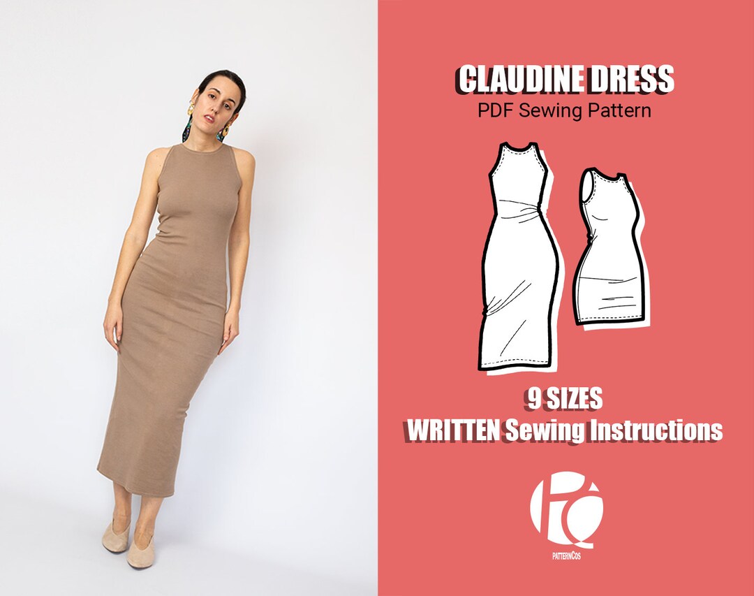 Fitted Strech Dress Sewing Pattern Tube Dress Pattern for Knit COZY