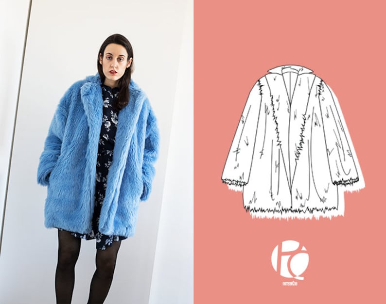 Joseph Fauxfur Oversized Coat 6 SIZES PDF Sewing pattern Etsy
