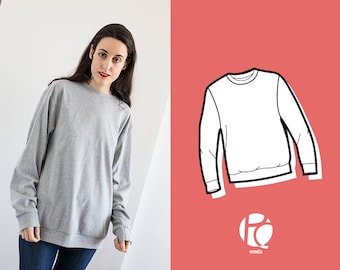 Sport Sweatshirt 01 | 6 GRÖSSEN | PDF Schnittmuster