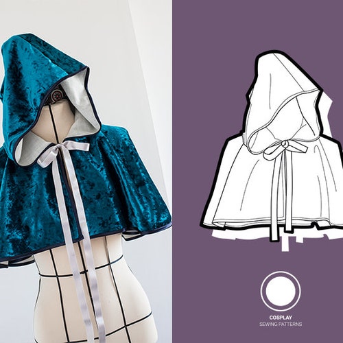 Cloak Pattern for Cosplay and Costumery Short and Large Etsy
