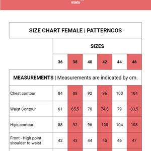 Paquete de patrones femeninos. Cuerpo Manga Falda Pantalón / 6 TALLAS / PDF Patrón de costura imagen 2