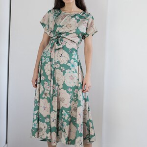 Patrón de vestido midi anudado / Patrón de vestido acampanado para mujer / Patrón de blusa drapeada anudada / Vestido cómodo / 6 TALLAS / Patrón de costura en PDF imagen 4