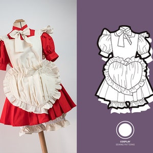 Maid inspirée fille magique | Patron de couture cosplay PDF
