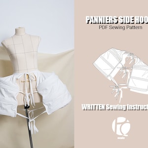 18th Panniers Side Hoops. Rococo Shaping | PDF Sewing pattern