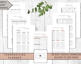 Thanksgiving Planner | A5 Size | Holiday Planner