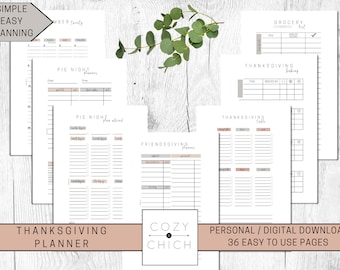 Thanksgiving Planner | Personal Size | Holiday Planner