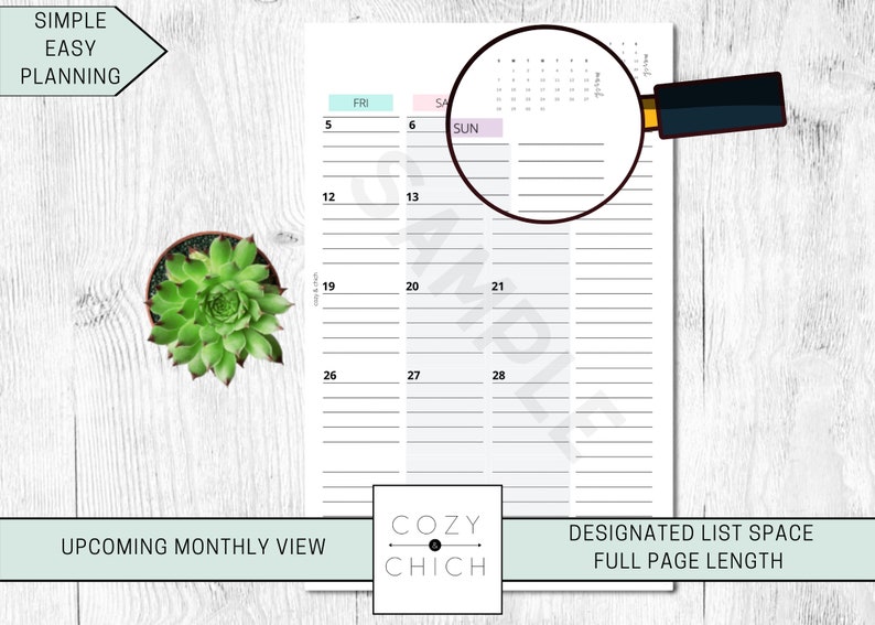 2021 Monthly Planner Printable | COLORFUL | A5 | INSTANT DOWNLOAD ...