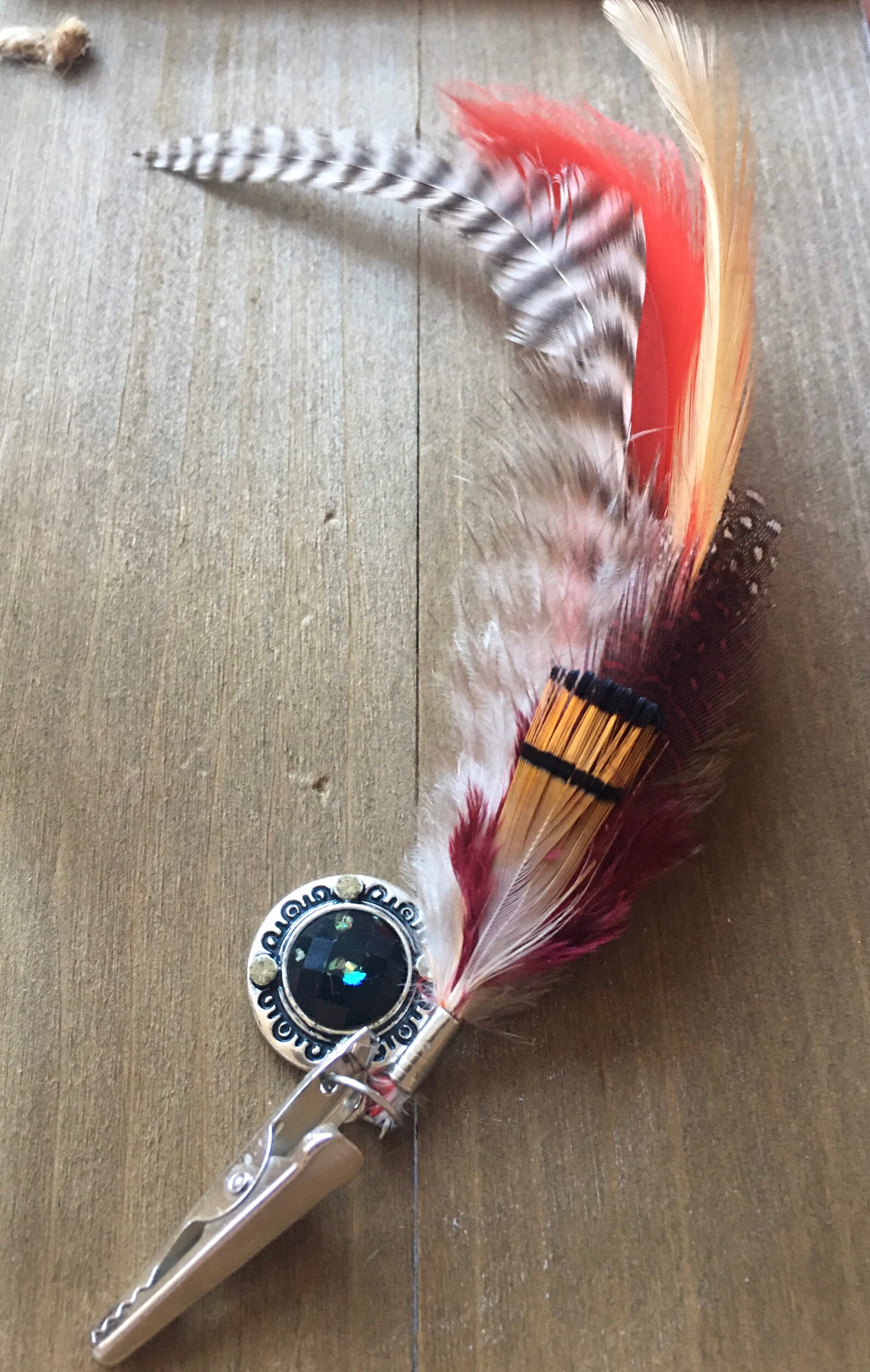 FEATHER ROACH CLIP grizzly feathers roach clip rolling papers Etsy