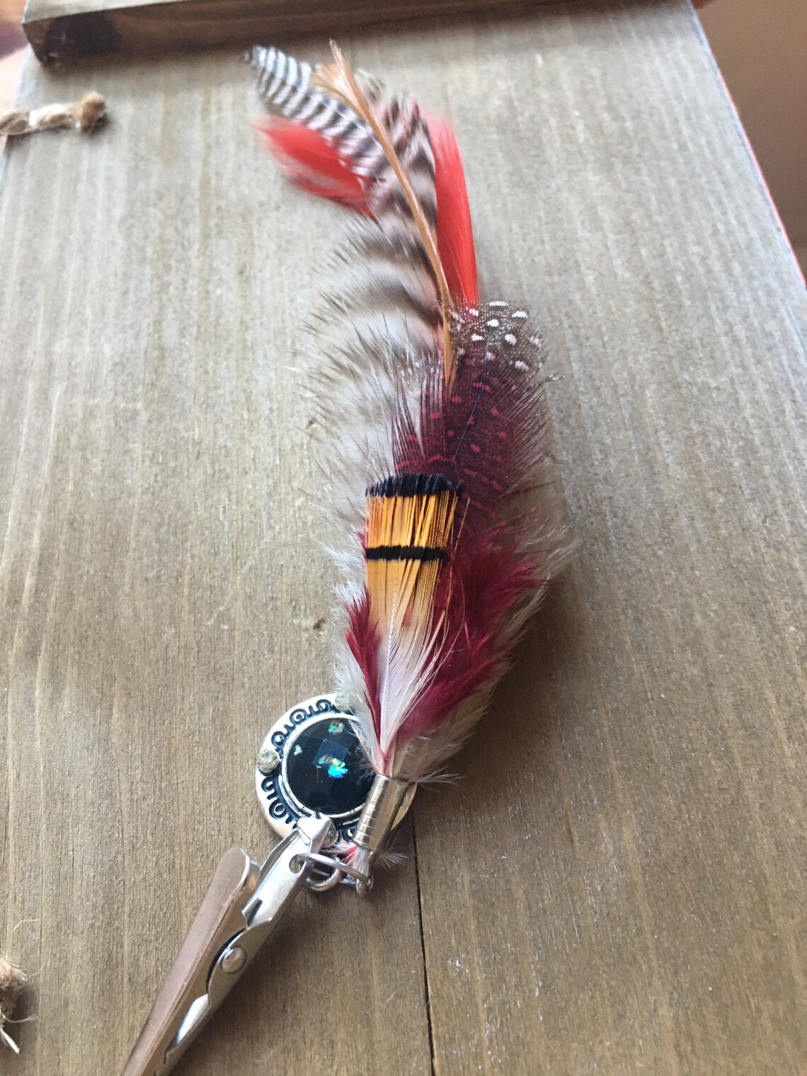 FEATHER ROACH CLIP grizzly feathers roach clip rolling papers Etsy