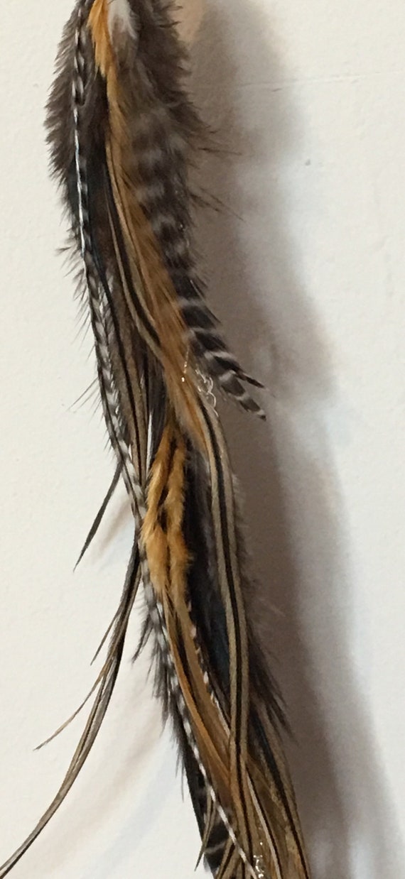 Feather Hair Extension Clip Long Feather Extension Boho Etsy