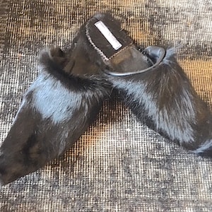 Black cowhide mules/ shoes Babouche