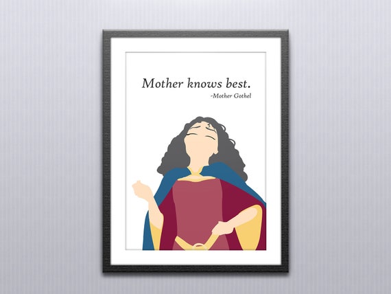 Download Mother Knows Best Poster Based On Mother Gothel From Etsy