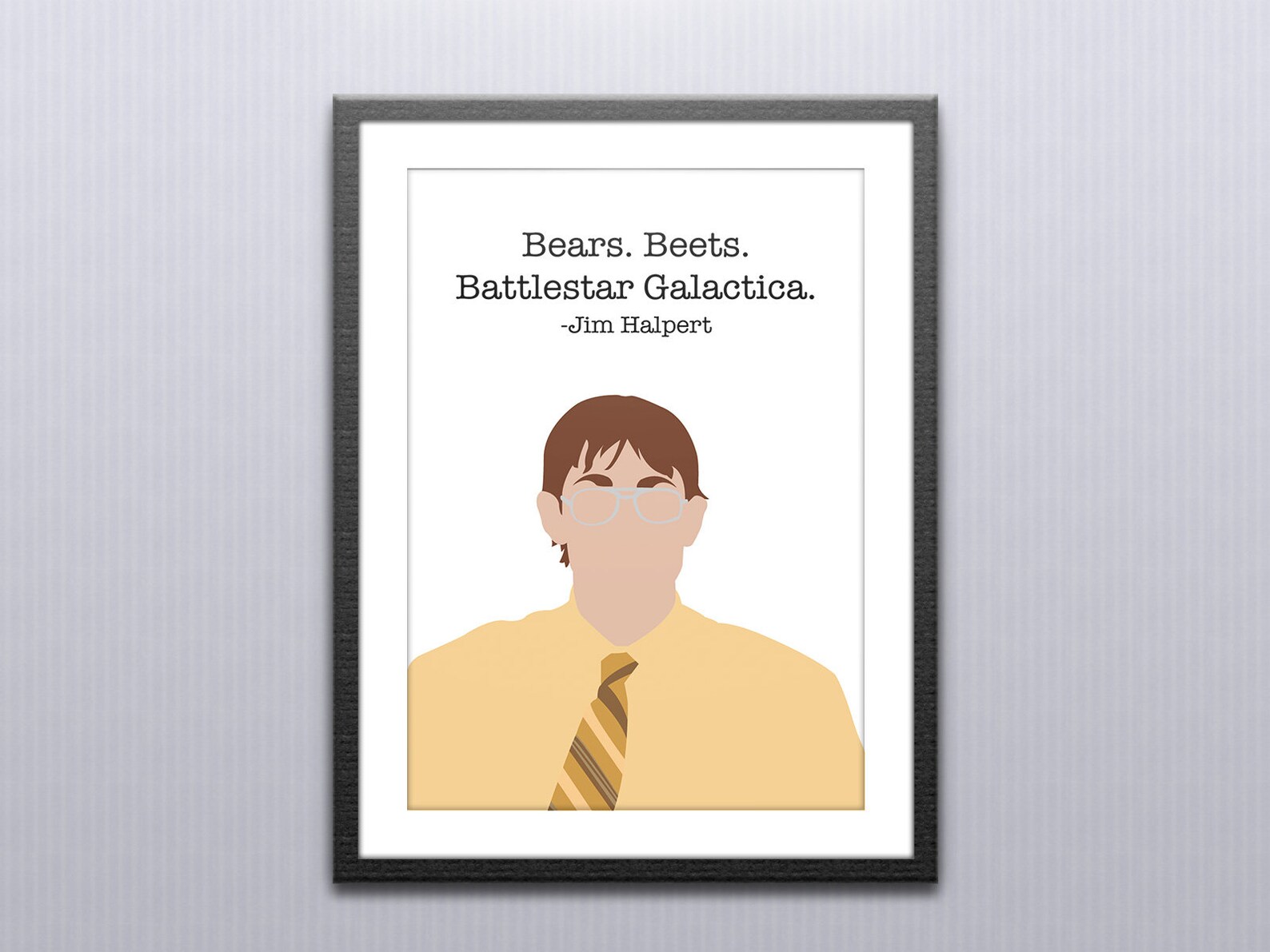 Bears Beets Battlestar Galactica Poster Based On Jim Halpert Etsy