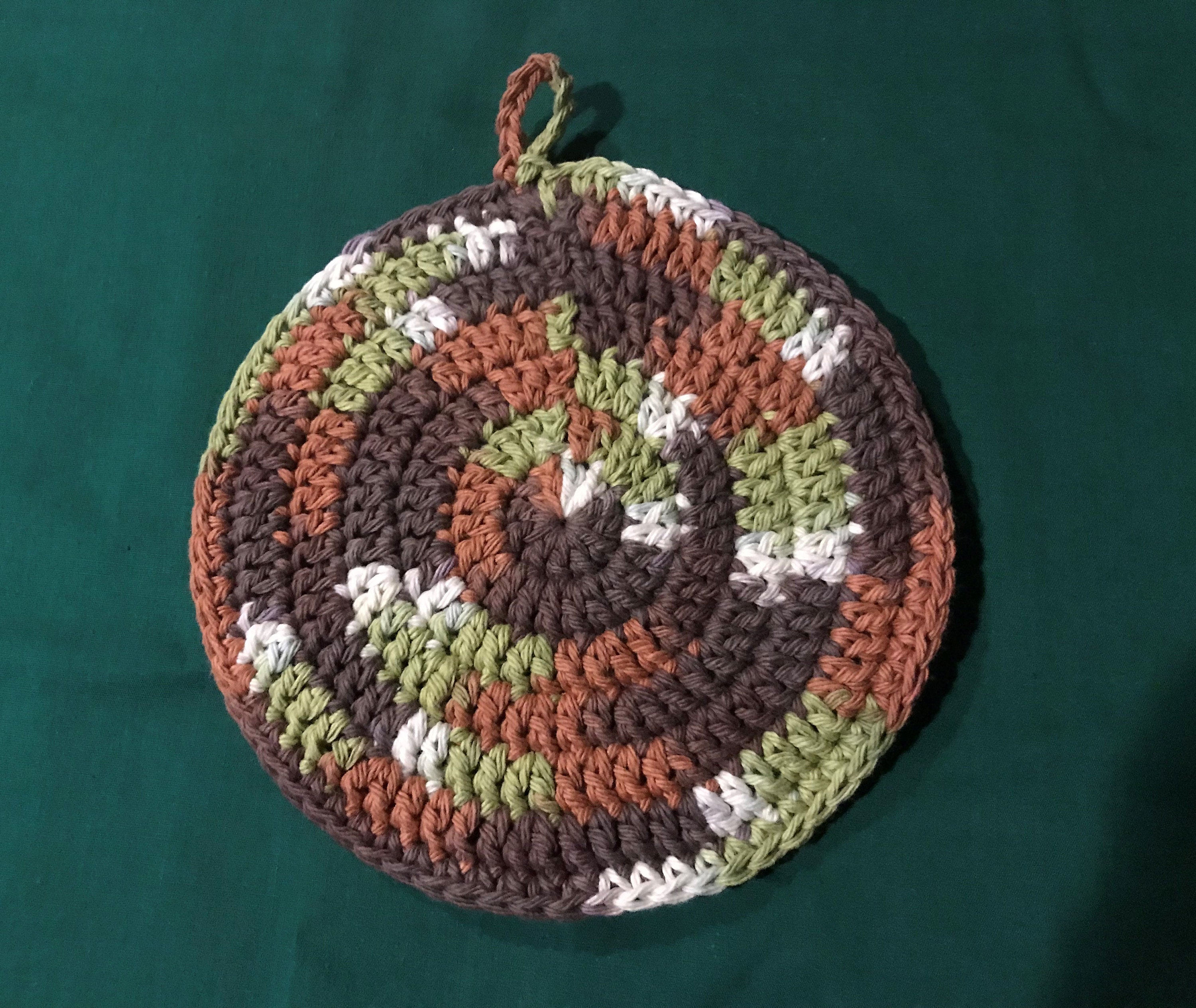 Crochet Round Pot Holder, Hot Pad, Trivet Etsy