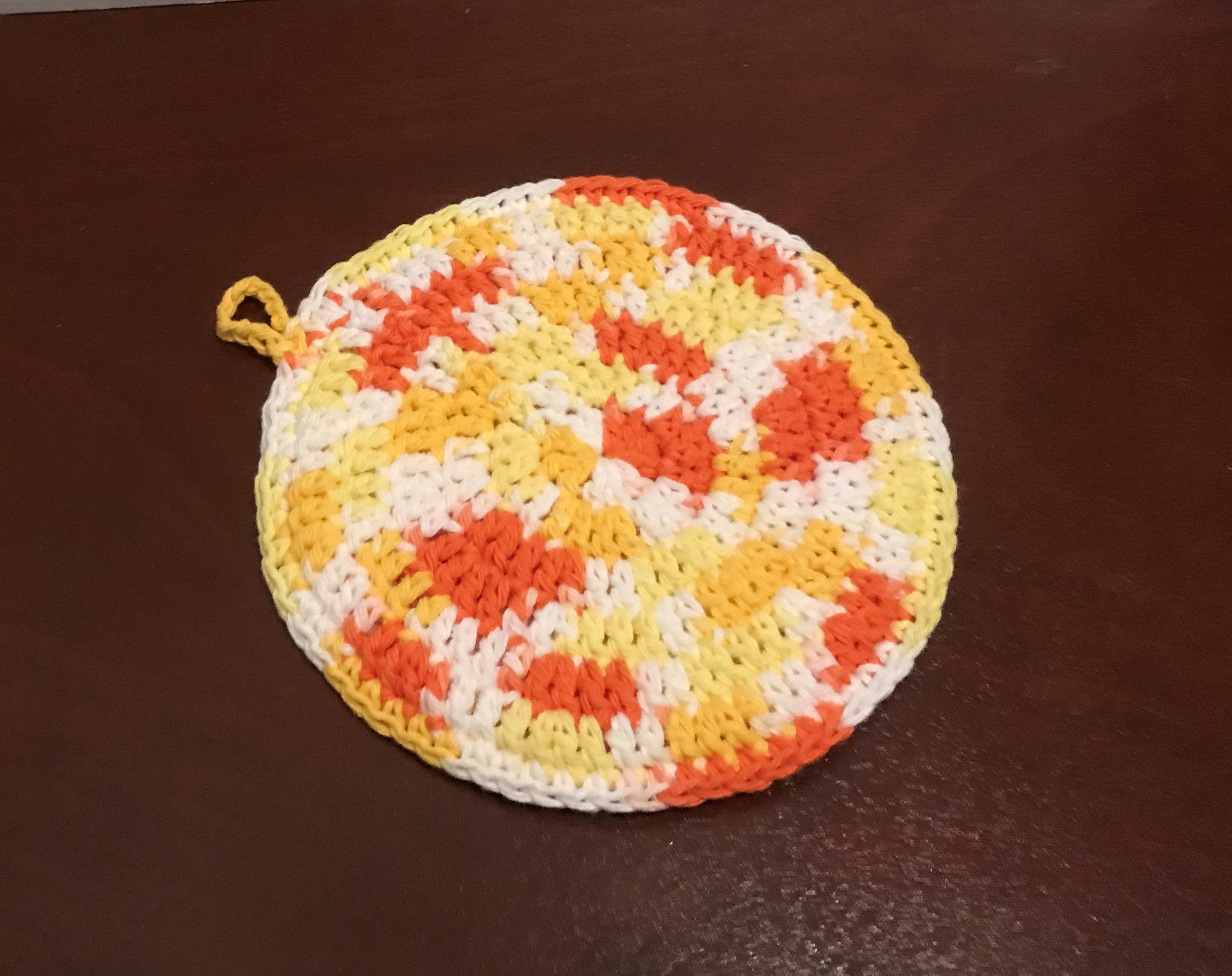 Crochet Round Pot Holder, Hot Pad, Trivet Etsy