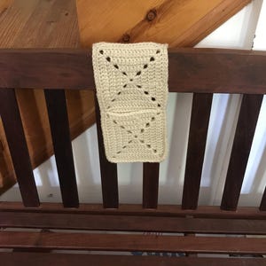 Cell phone caddy, remote caddy, crochet caddy