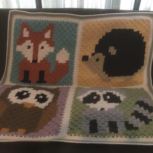 Woodland Animals Throw