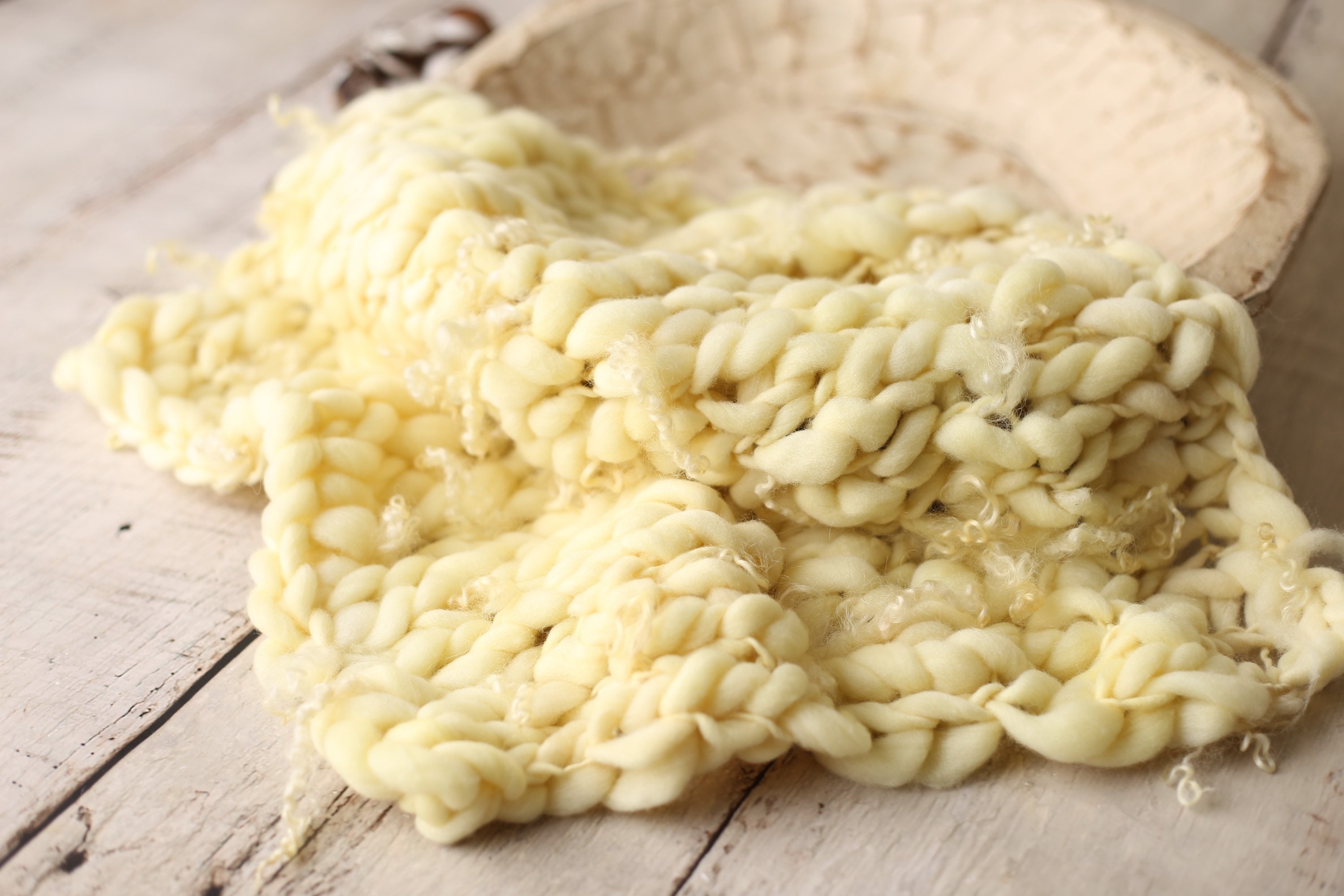 Butter CURLY Thin and thick blanket Yellow mini blanket Bump blanket Newborn Photography Prop yellow layering blanket photo prop basket prop
