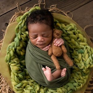 Avocado Thin and thick blanket Green blanket Bump blanket Newborn Photography Props Green layering blanket photo prop basket stuffer