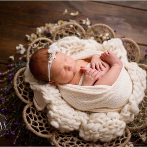 Cream Thin and thick blanket Ivory blanket Bump blanket Newborn Photography Props White layering blanket photo prop basket stuffer preorder