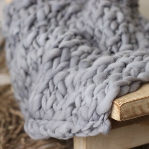 Gray Thin and thick blanket/dark grey blanket/charcoal blanket/bump blanket/Newborn Photography Props/layering blanket/photo prop/preorder