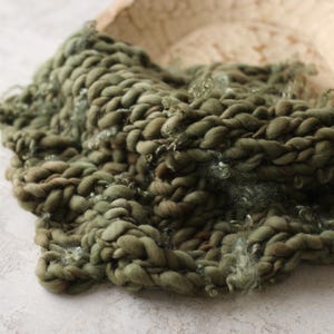 Olive CURLY Thin and thick blanket Green mini blanket Bump blanket Newborn Photography Prop Green layering blanket photo prop basket stuffer