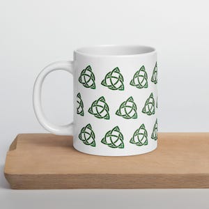 Celtic Trinity Small Knot Triquetra White Glossy Mug