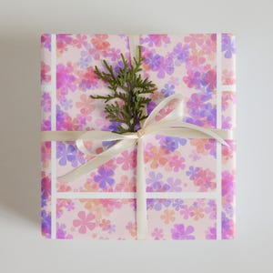 Pink Flowers Wrapping paper sheets