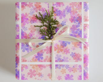 Inpakpapier met roze bloemen