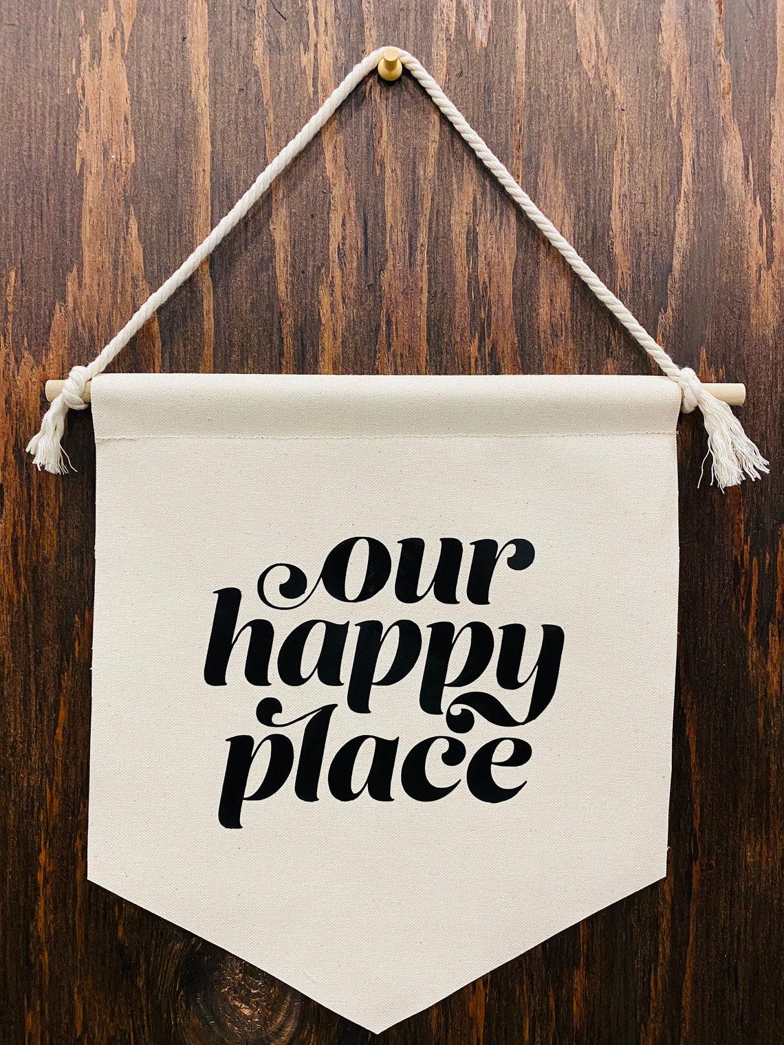 Wall Banner Our Happy Place Home Decor Home Etsy