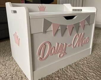 personalised toy box girl