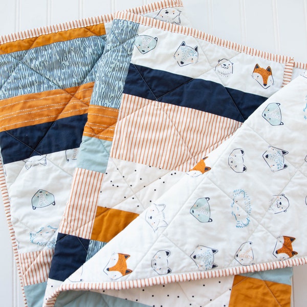 Modern Baby Quilt Etsy