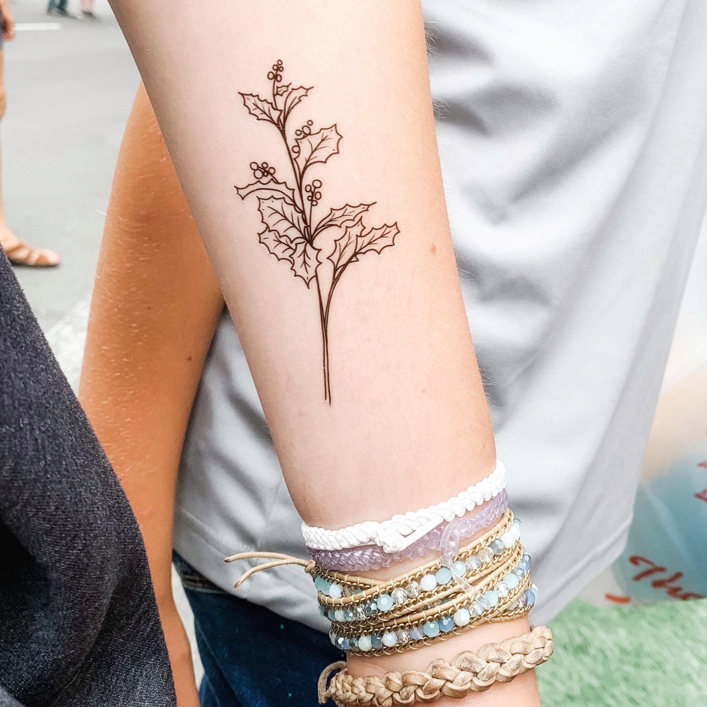 Simple Holly Flower Tattoo  Flower tattoo Tattoos Holly flower