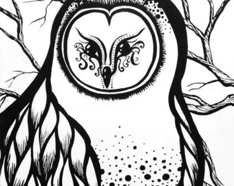 The Empress Owl Colouring Page Printable