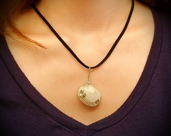 Wire Wrapped, Beaded, Seashell Necklace