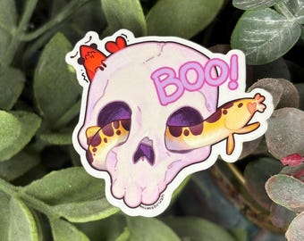 Sticker vinyle Spooky Kuhli Loach - Sticker aquarium Halloween Pangio Kuhlii